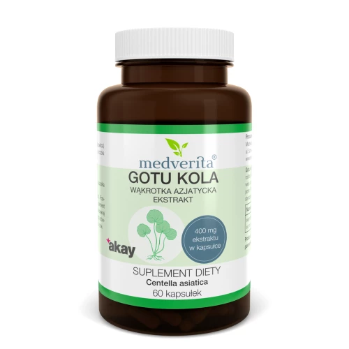 Medverita - Gotu kola ekstrakt wąkrotka azjatycka - 60 kapsułek Medverita - Gotu kola ekstrakt wąkrotka azjatycka - 60 kapsułek